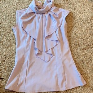 High neck lavender shirt
